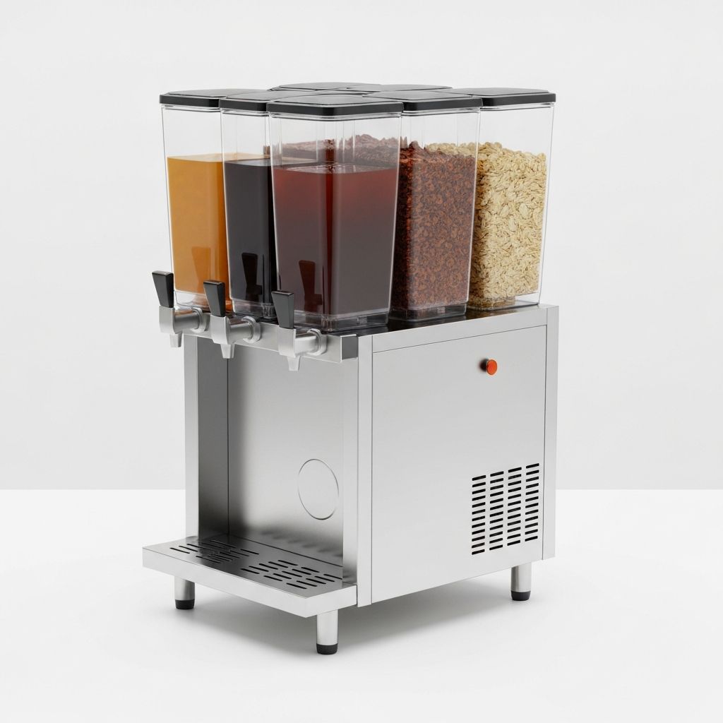 Commercial tea dispensing machine with stainless steel housing